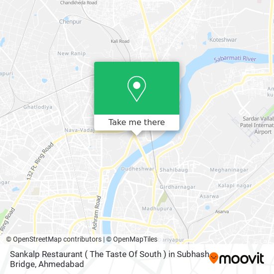 Sankalp Restaurant ( The Taste Of South ) in Subhash Bridge map