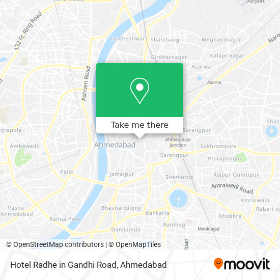 Hotel Radhe in Gandhi Road map