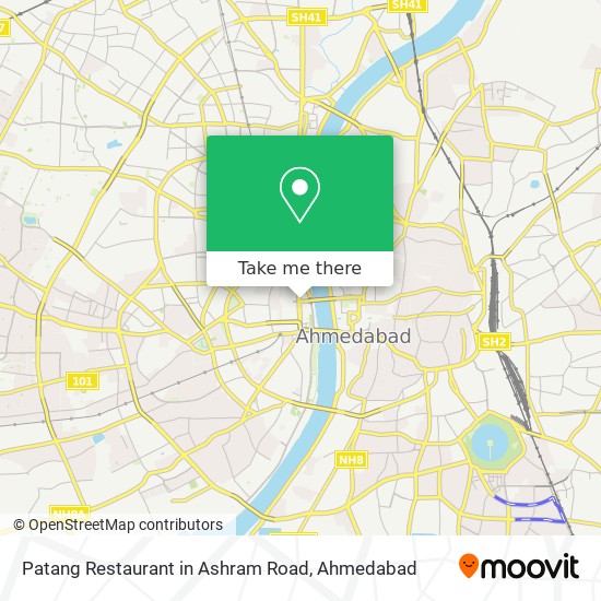 Patang Restaurant in Ashram Road map