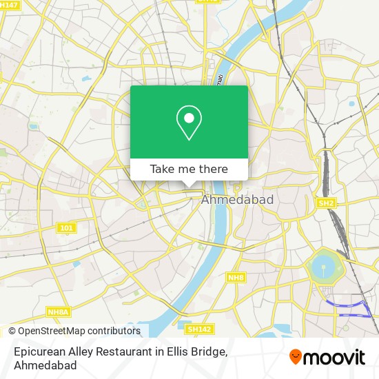 Epicurean Alley Restaurant in Ellis Bridge map