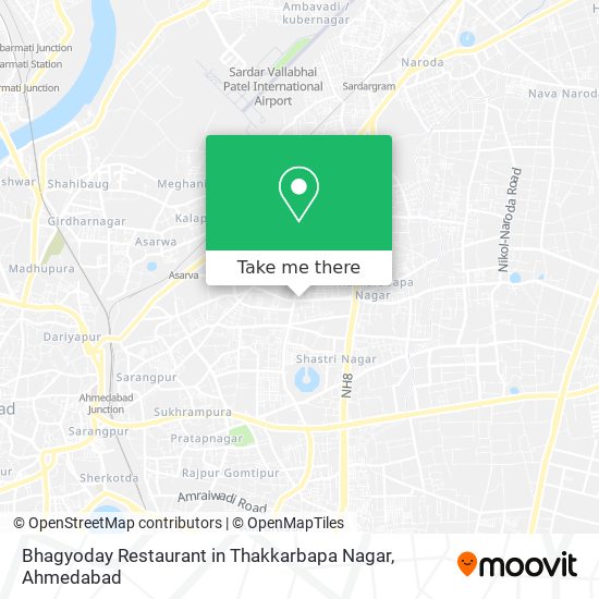 Bhagyoday Restaurant in Thakkarbapa Nagar map