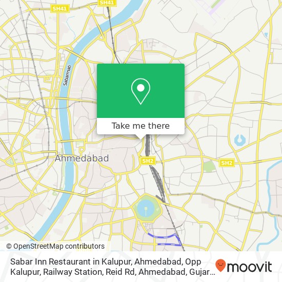 Sabar Inn Restaurant in Kalupur, Ahmedabad, Opp Kalupur, Railway Station, Reid Rd, Ahmedabad, Gujar map