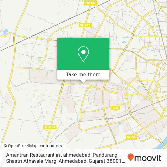 Amantran Restaurant in , ahmedabad, Pandurang Shastri Athavale Marg, Ahmedabad, Gujarat 380015, Ind map