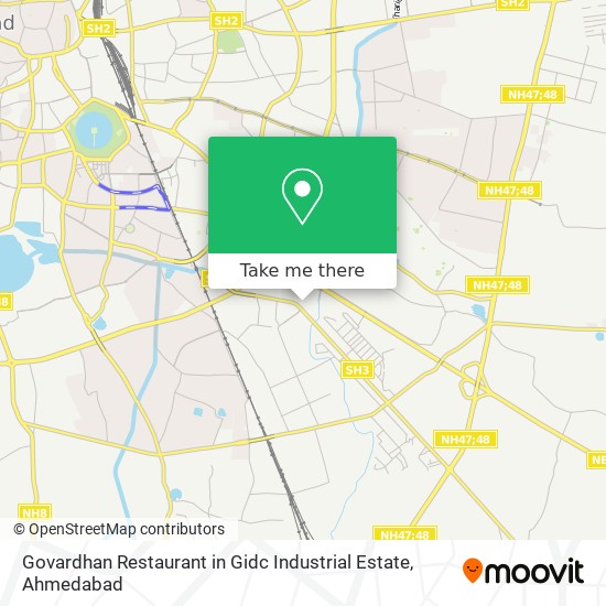 Govardhan Restaurant in Gidc Industrial Estate map