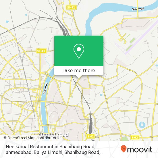 Neelkamal Restaurant in Shahibaug Road, ahmedabad, Baliya Limdhi, Shahibaug Road, Ahmedabad - 38000 map