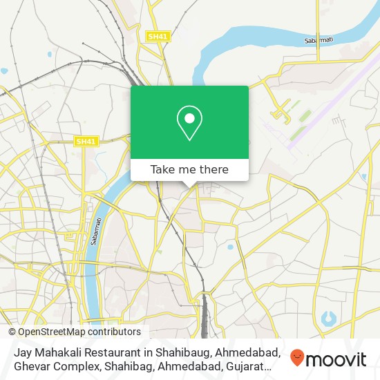 Jay Mahakali Restaurant in Shahibaug, Ahmedabad, Ghevar Complex, Shahibag, Ahmedabad, Gujarat 38000 map