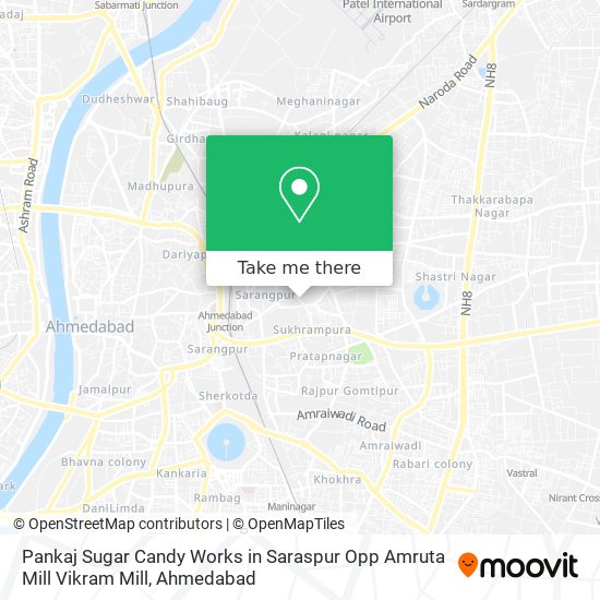 Pankaj Sugar Candy Works in Saraspur Opp Amruta Mill Vikram Mill map