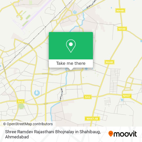 Shree Ramdev Rajasthani Bhojnalay in Shahibaug map