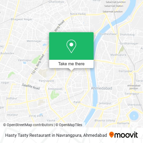 Hasty Tasty Restaurant in Navrangpura map