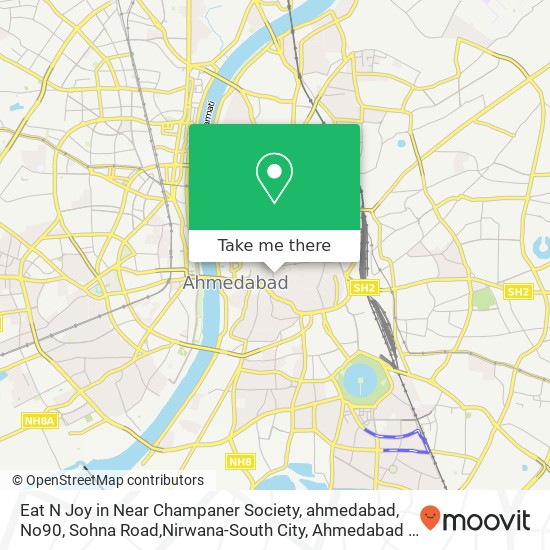 Eat N Joy in Near Champaner Society, ahmedabad, No90, Sohna Road,Nirwana-South City, Ahmedabad - 38 map