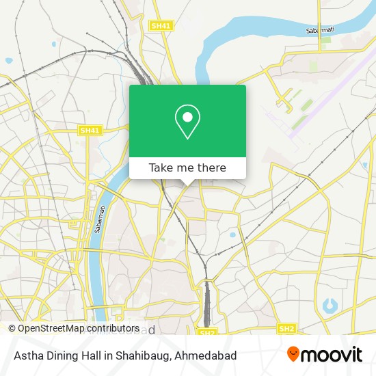 Astha Dining Hall in Shahibaug map