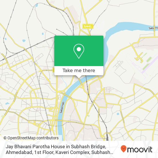 Jay Bhavani Parotha House in Subhash Bridge, Ahmedabad, 1st Floor, Kaveri Complex, Subhash Bridge, map