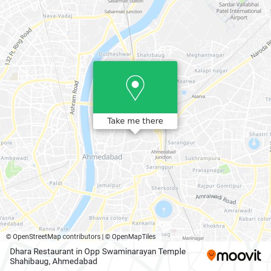 Dhara Restaurant in Opp Swaminarayan Temple Shahibaug map