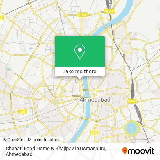 Chapati Food Home & Bhajipav in Usmanpura map
