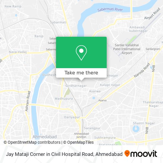 Jay Mataji Corner in Civil Hospital Road map
