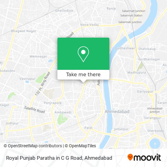 Royal Punjab Paratha in C G Road map