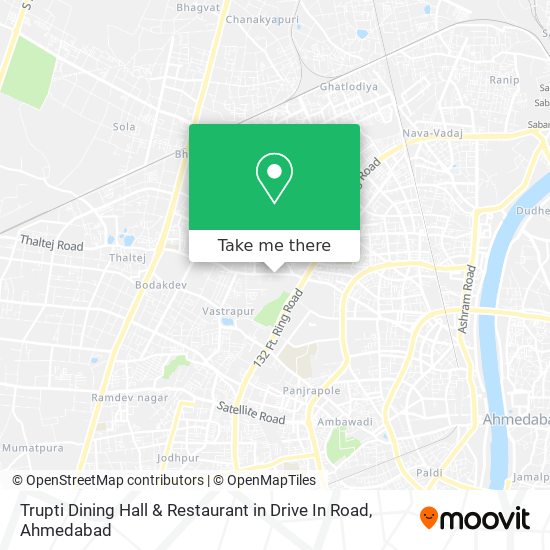 Trupti Dining Hall & Restaurant in Drive In Road map