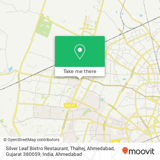 Silver Leaf Bistro Restaurant, Thaltej, Ahmedabad, Gujarat 380059, India map