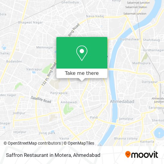 Saffron Restaurant in Motera map