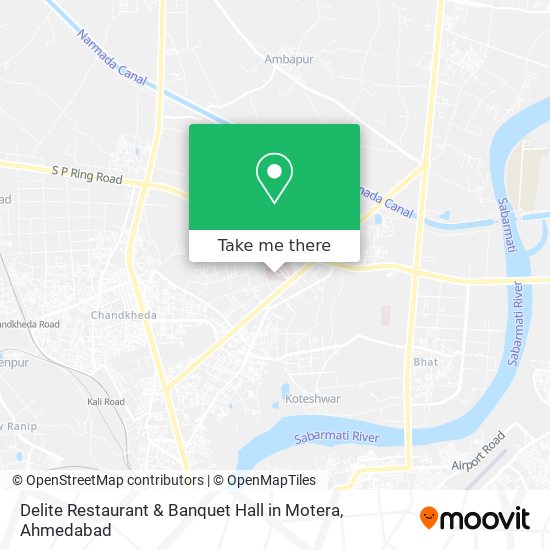 Delite Restaurant & Banquet Hall in Motera map