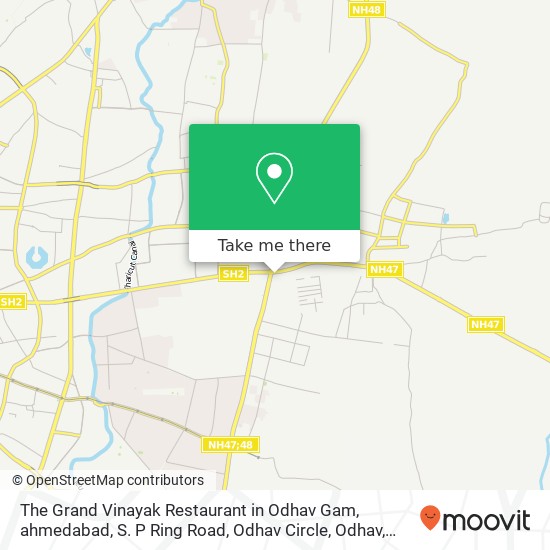 The Grand Vinayak Restaurant in Odhav Gam, ahmedabad, S. P Ring Road, Odhav Circle, Odhav, Ahmedaba map