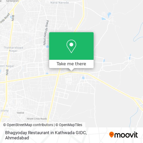 Bhagyoday Restaurant in Kathwada GIDC map