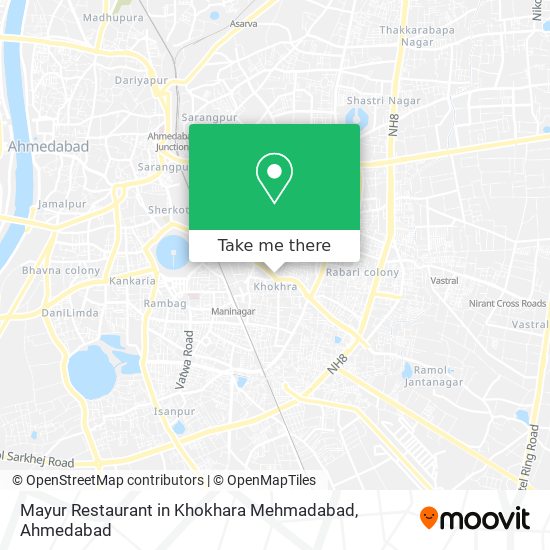 Mayur Restaurant in Khokhara Mehmadabad map