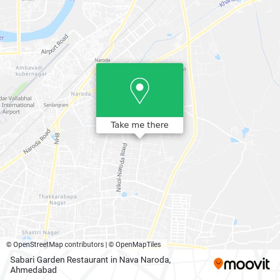 Sabari Garden Restaurant in Nava Naroda map