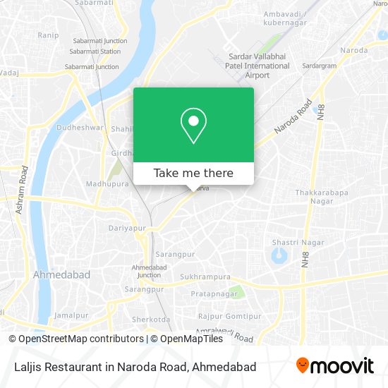 Laljis Restaurant in Naroda Road map