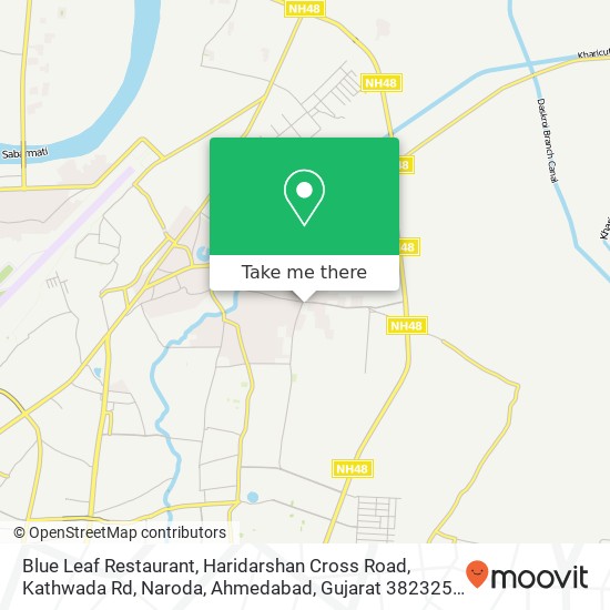 Blue Leaf Restaurant, Haridarshan Cross Road, Kathwada Rd, Naroda, Ahmedabad, Gujarat 382325, India map