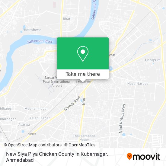 New Siya Piya Chicken County in Kubernagar map