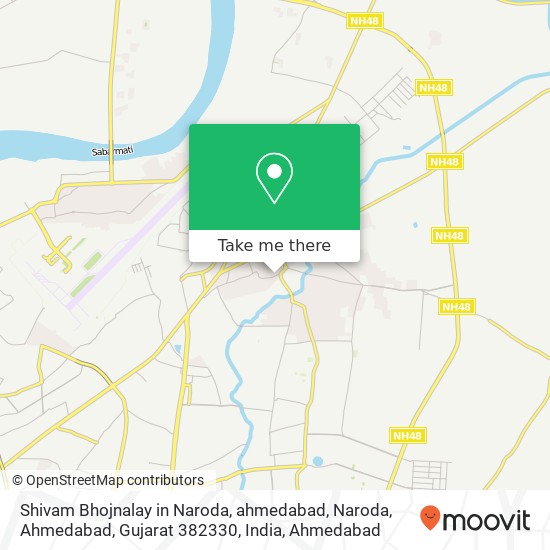 Shivam Bhojnalay in Naroda, ahmedabad, Naroda, Ahmedabad, Gujarat 382330, India map