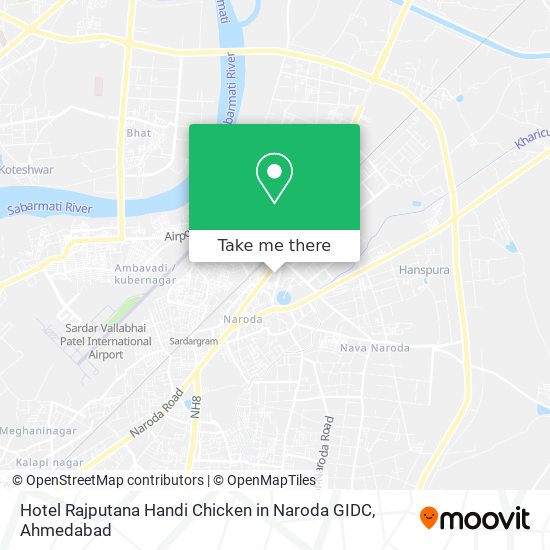 Hotel Rajputana Handi Chicken in Naroda GIDC map