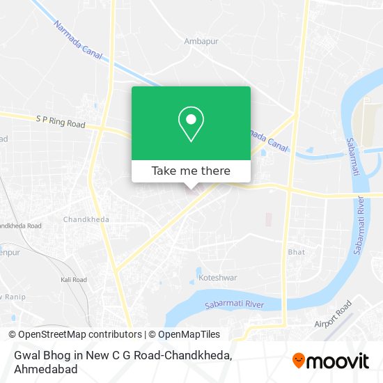 Gwal Bhog in New C G Road-Chandkheda map