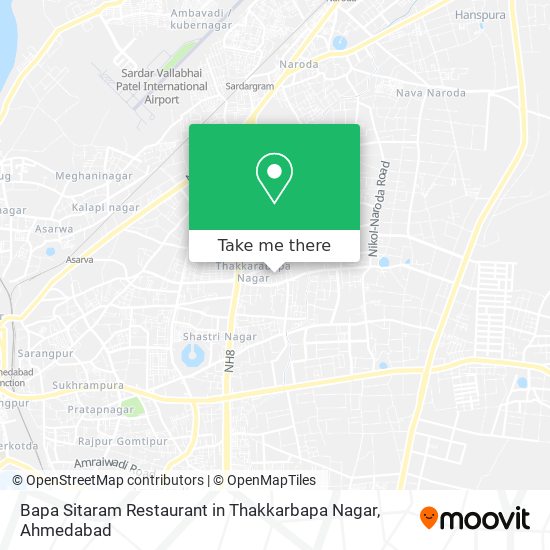 Bapa Sitaram Restaurant in Thakkarbapa Nagar map