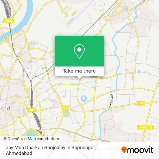 Jay Maa Dharkan Bhojnalay in Bapunagar map