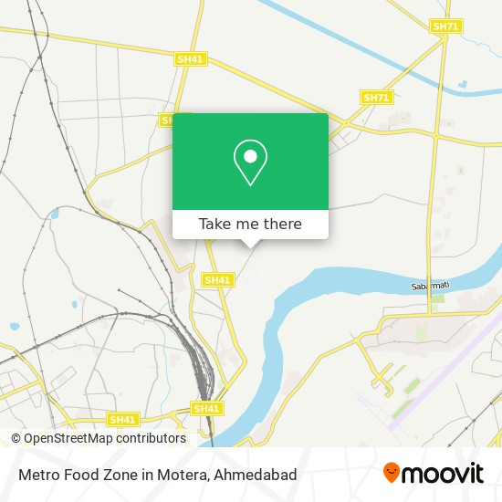 Metro Food Zone in Motera map