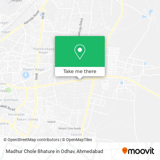 Madhur Chole Bhature in Odhav map