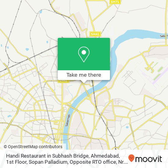 Handi Restaurant in Subhash Bridge, Ahmedabad, 1st Floor, Sopan Palladium, Opposite RTO office, Nr. map