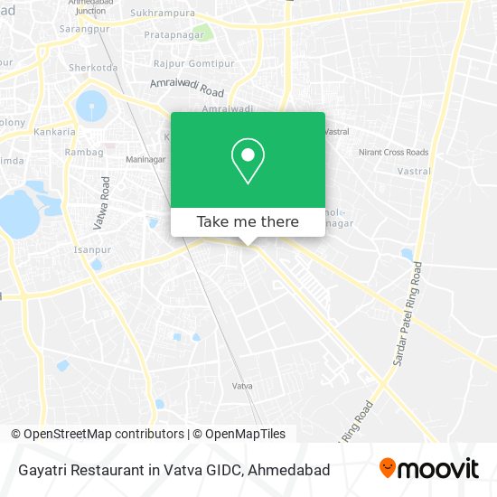 Gayatri Restaurant in Vatva GIDC map