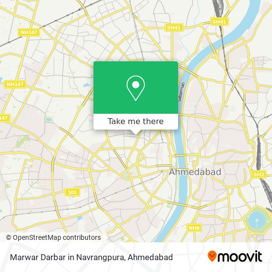 Marwar Darbar in Navrangpura map