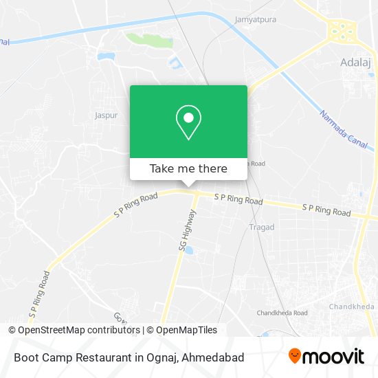 Boot Camp Restaurant in Ognaj map