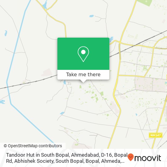 Tandoor Hut in South Bopal, Ahmedabad, D-16, Bopal Rd, Abhishek Society, South Bopal, Bopal, Ahmeda map