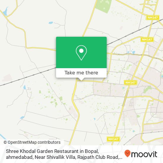 Shree Khodal Garden Restaurant in Bopal, ahmedabad, Near Shivallik Villa, Rajpath Club Road, 12A, A map