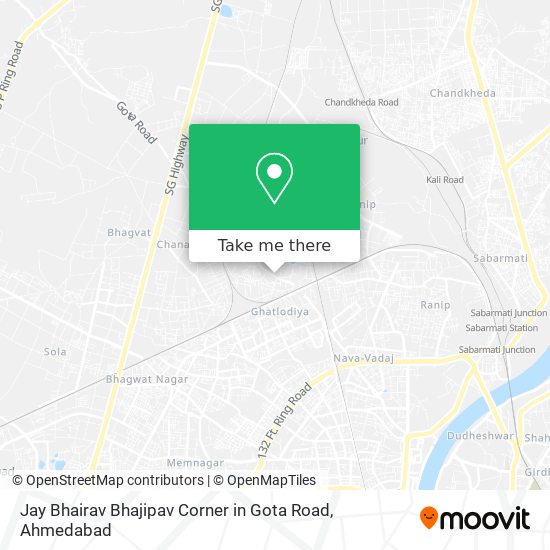 Jay Bhairav Bhajipav Corner in Gota Road map