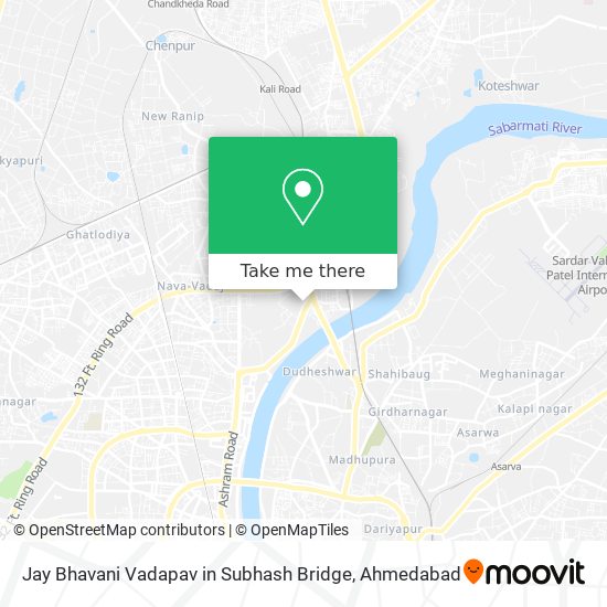 Jay Bhavani Vadapav in Subhash Bridge map