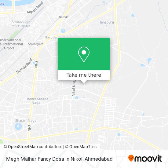 Megh Malhar Fancy Dosa in Nikol map