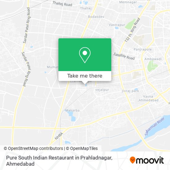 Pure South Indian Restaurant in Prahladnagar map