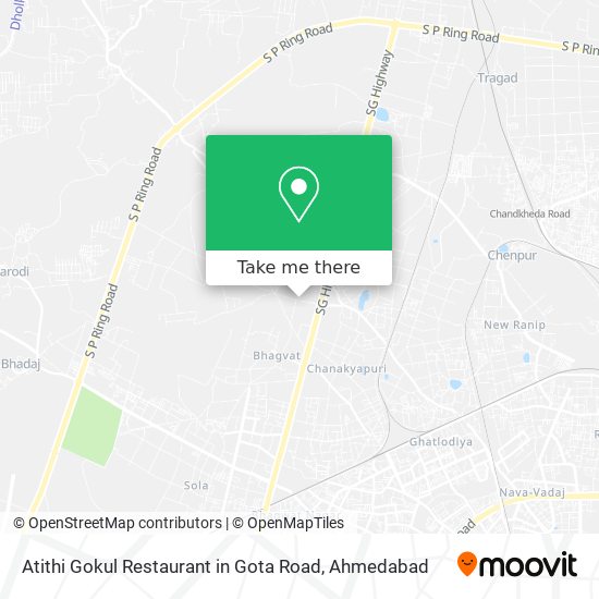 Atithi Gokul Restaurant in Gota Road map