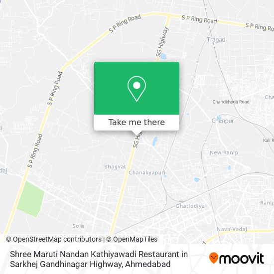 Shree Maruti Nandan Kathiyawadi Restaurant in Sarkhej Gandhinagar Highway map